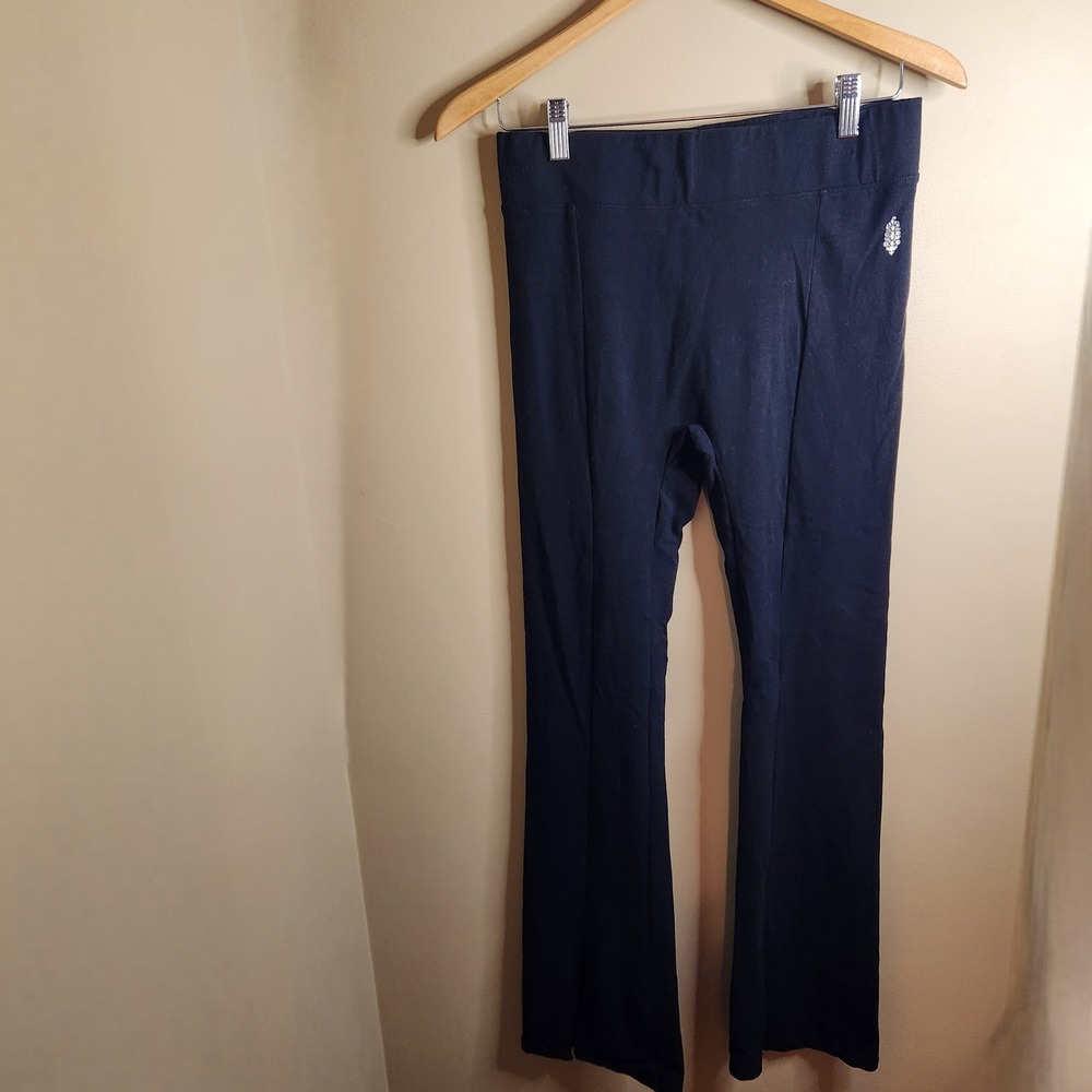 Free People FP Movement Never Better Flare Pants Black Size M